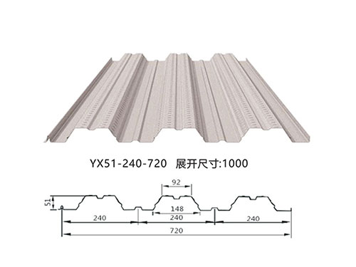 YX51-240-720開(kāi)口樓承板